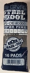 GMT 117000 Steel Wool Hand Pads Grade 0000 (Super Fine)- 2 packs of 16 pads each