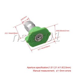 100pcs 1.0/1.2/1.4/1.6/2.0mm 25 Degree Steel High-Pressure Water Spray Nozzle