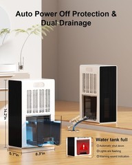 Dehumidifier for Home, 95 OZ Water Tank, (1000 sq.ft) Dehumidifiers for Bathr…