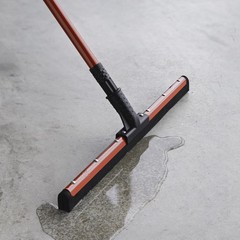Libman 20 Inch High Power Rubber Flex Blade Floor Squeegee with Red Steel Handle