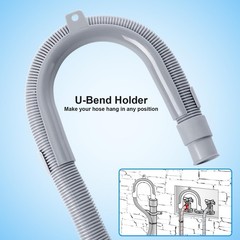 Elyfree Washing Machine Drain Hose, 6 Feet Universal Dishwasher 6 ft, Gray