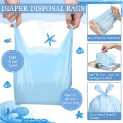 Teenyyou 200 Count Ocean Water Scented Small Trash Bags Small Diaper Baggies