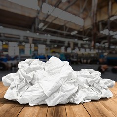 White Knit T-Shirt Cotton Rags-600 lbs. Pallet 24×25 Bags-Multipurpose Cleaning