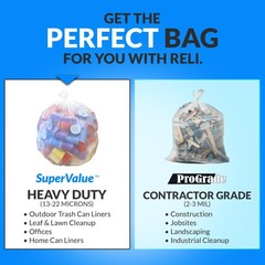Reli. 40 To 45 Gallon Trash Bags Heavy Duty 125 Trash Bags Ties Super Sizeable