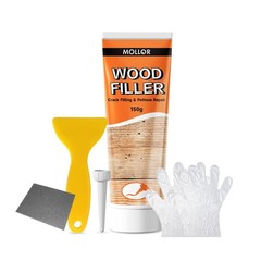 Mollor All Purpose Wood Filler, White Putty Repair for 150g,