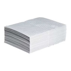 Pig Sorbent Pad, 11 gal, 15 in x 20 in, Oil, White, 50 PK MAT415 Pig MAT415 15