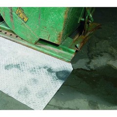 Brady Op15p Sorbent Roll, 24 Gal, 15 In X 150 Ft, Oil, White, Polypropylene