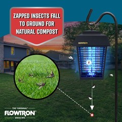 Flowtron Bug Zapper 1/2 Acre of Coverage with 15W Bulb & 5600V Killing Grid