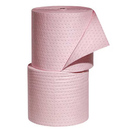 Pig Mat320 Sorbent Roll, 40 Gal, 15 In X 150 Ft, Universal, Pink, Polypropylene