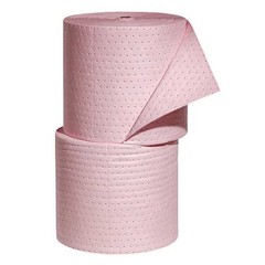Pig Mat320 Sorbent Roll, 40 Gal, 15 In X 150 Ft, Universal, Pink, Polypropylene