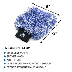 The Rag Company – Cyclone Ultra Black + Blue Mitt Combo, +