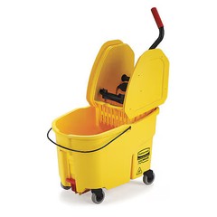 Rubbermaid Commercial Fg757688yel 11 Gal Wavebrake Down Press Mop Bucket And
