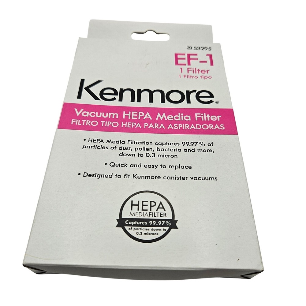 Kenmore Vacuum HEPA Media Filter EF-1 White 20 53295 Canister Upright Replace