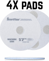 4 Pack SmartFloor Daily Maintenance Pads 17″ Blue WMDMP