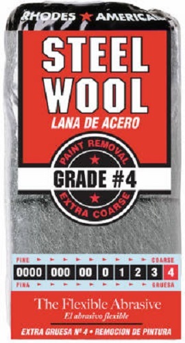 (12) Homax 10121116 12pk #4 Extra Coarse Steel Wool Pads