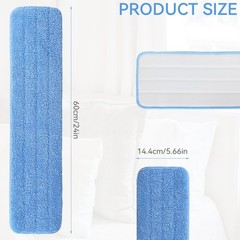 Replacement Microfiber Pad for Rubbermaid 24 Inch-8pack, 24inch-8pack