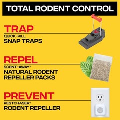 Victor M123SSR Quick-Kill Easy Set Mouse Trap, 6 Reusable 6 Traps, Gray