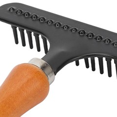 Premium Wooden Handle Pet Grooming Rake For Cats And Dogs Premium