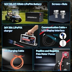 36V(38.4V) 105Ah Lithium Battery LiFePO4 Set For Tennant Floor Scrubber Sweeper