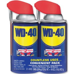 WD-40 Original Formula Spray Fast-Acting Rust Release Smart Straw 8oz 2 pk