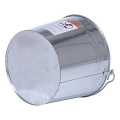 Zoro Select Bkt-Gal-500 5 Gal Round Tapered Bucket, Silver, Steel