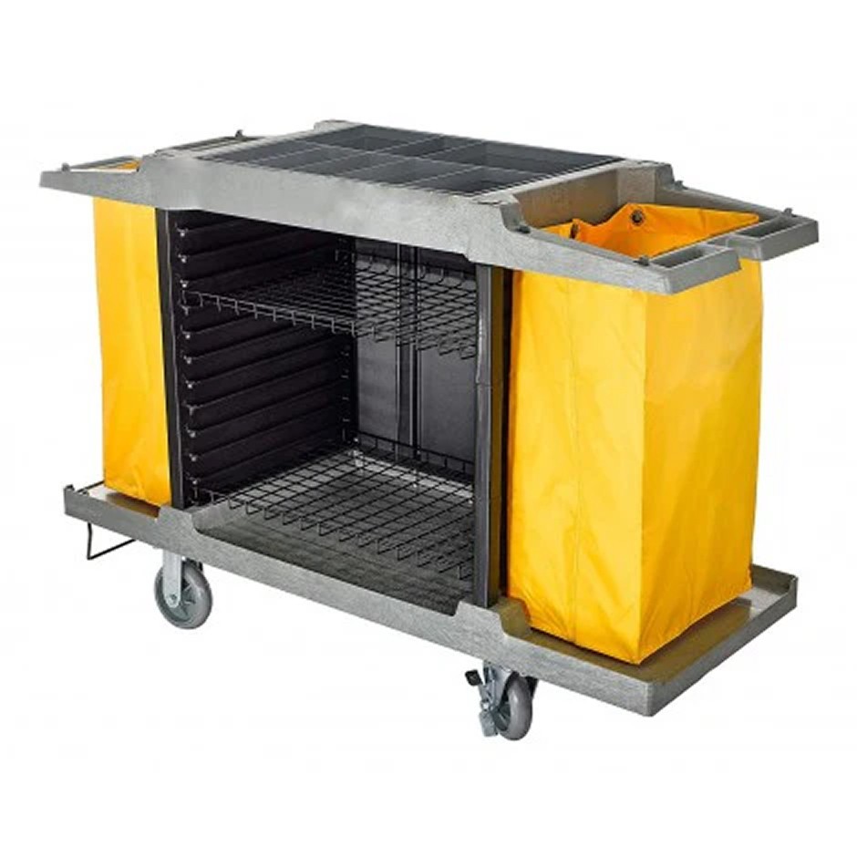 Heavy Duty Housekeeping Cart – High Capacity Storage