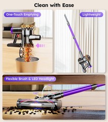 Oifyem Cordless Vacuum Cleanerupgraded 550W 45Kpa 60Mins Vacuum Cleaners For