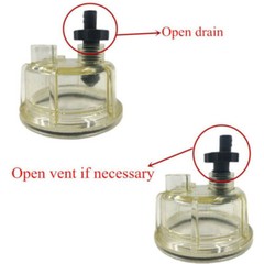 6XR12T Fuel Filter/Water Separator 120AT NPT ZG1/4-19 Automotive Parts w/Fitting