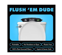 DUDE WIPES XL Flushable Wipes, Fragrance Free, 8 ct., 400 wipes