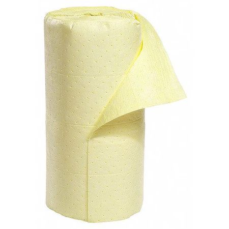 Spilltech Yrb150m Sorbent Roll, 46 Gal, 30 In X 150 Ft, Harsh Chemicals,