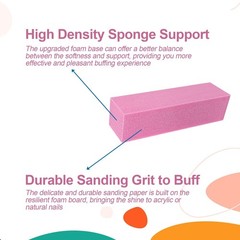12 Pcs Nail Buffer Block for Acrylic and Natural Nails, 4 Sided Multicolor
