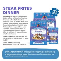 Weruva Dog Freeze Dried Steak Frites Dinner Sirloin Tip Egg Pumpkin Sweet