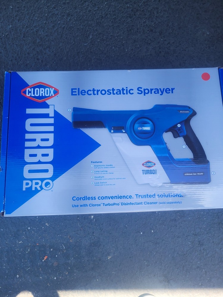 New Clorox Electrostatic Sprayer Turbo Pro Blue/Black 29561
