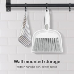NACENA Small Dust Pan and Brush Set, Mini Broom Dustpan 1, Grey & White