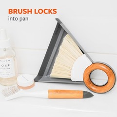 Full Circle Tiny Team Mini Compact Brush Dustpan Set Portable Handheld Broom