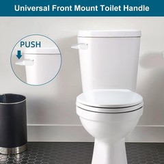 Hygie Rinse Universal Front Mount Metal Toilet Handle 1 Piece, Chrome