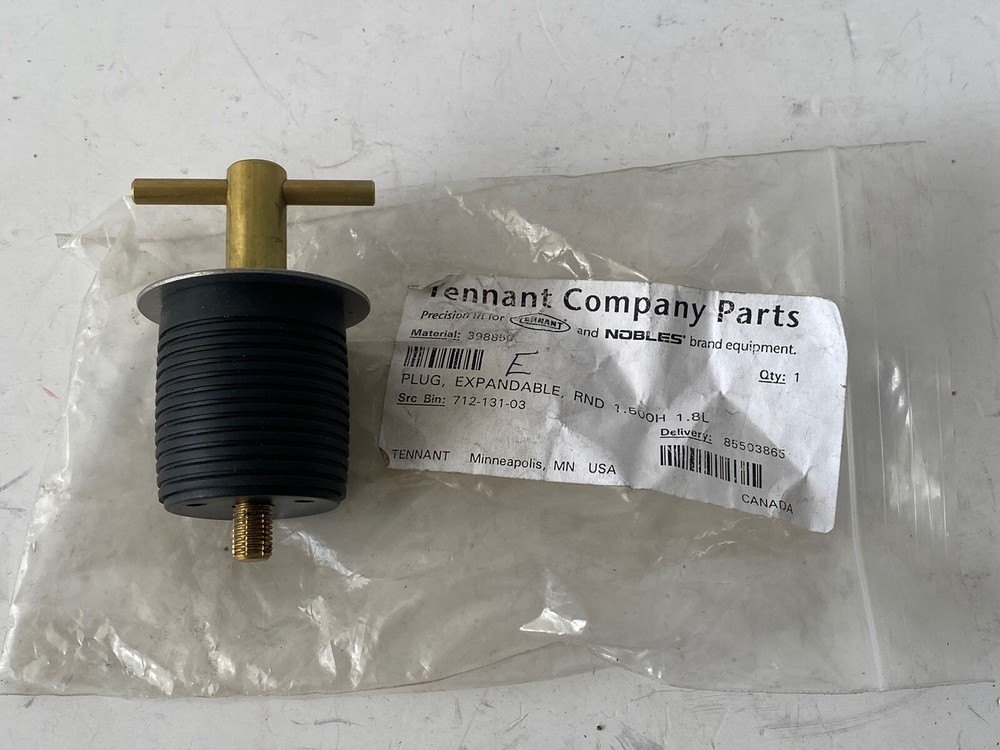 Tennant 398850 – Plug, Expandable, Rnd 1.500H 1.8L