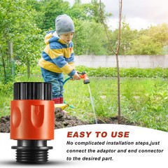 Hotop 16 Pieces Garden Hose Quick Connector 3/4 Inch inch, Red, Black
