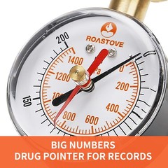 Roastove 2-1/2″ Water Pressure Test Gauge,House Dry