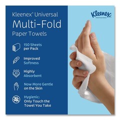 Kleenex 01890 9.2 in. x 9.4 in. 1-Ply Multi-Fold Paper Towels – WT (2400/CT) New