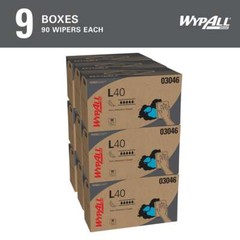 9 Pack WypAll POP-UP White L40 Wipes: 810 Wipes Total