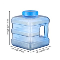7.5L Square Water Container Transparent Purified Water Jug Food-Safe for