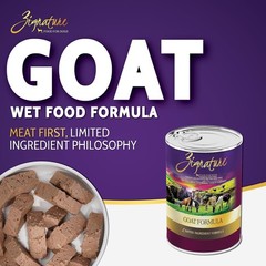 Zignature Goat Limited Ingredient Formula Wet Dog Food 13oz, case of 12