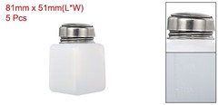 Pack of 5 4 Oz/120ml Alcohol Push Down Pump Dispenser Bottle Press White