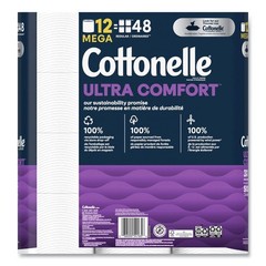 Cottonelle 55494 Soft Mega Rolls Ultra ComfortCare Toilet Paper (48/CT) New