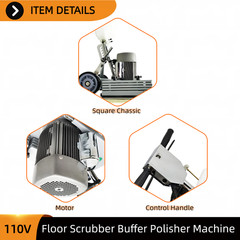 Hard Floor Cleaning Scrubber for Marble Polishing Carpet & Tile Washing 110V