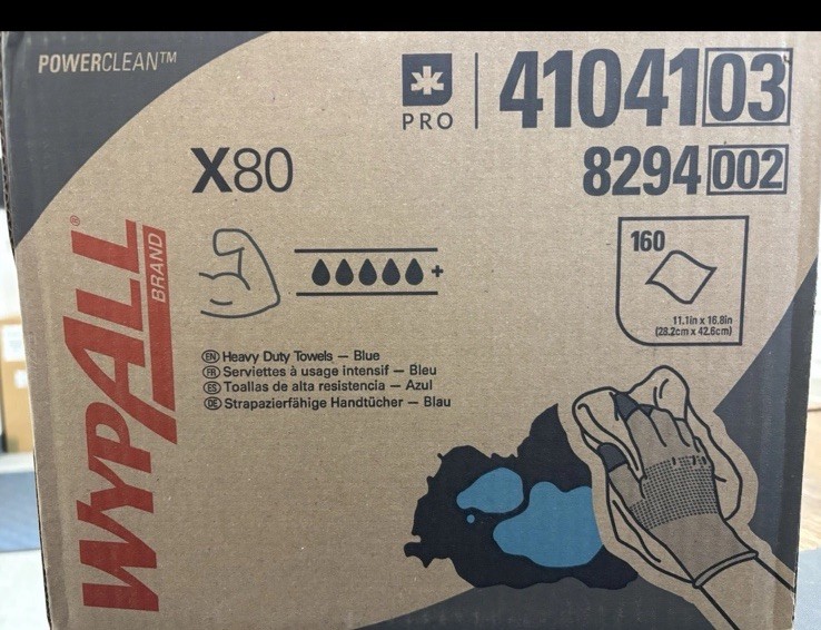 Lot Of 3 WypAll 41041 Industrial Wipes: X80, Brag Box & Double Top Blue NIB NEW