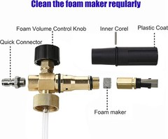 Tool Daily Short Pressure Washer Gun with Foam Cannon, 1/4 Black, Red, White