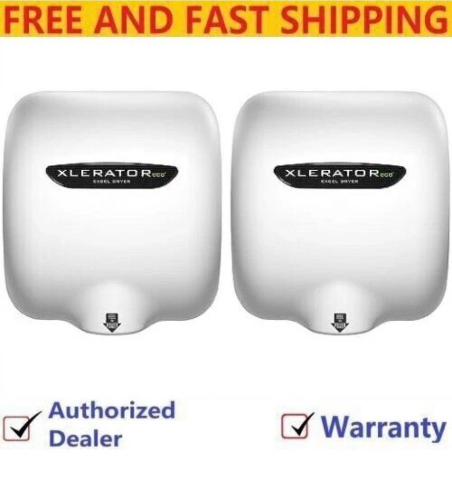 2- Excel Dryers XLERATOR XL-BW- ECO 1.1N, White