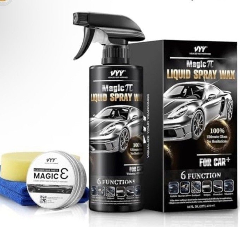 VYY Magic Liquid Spray Wax For Car 6 Function 16 fl. oz Kit